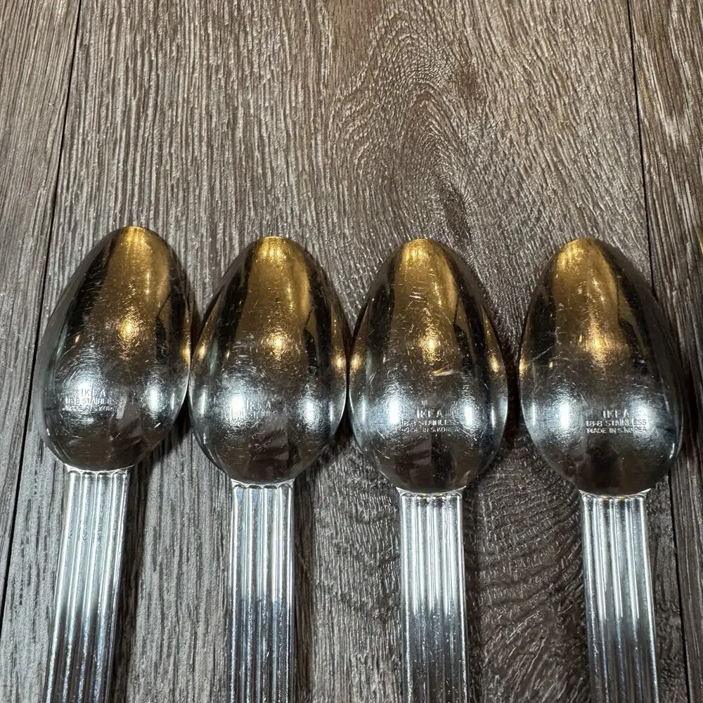 Lot of 12 IKEA Strateg Knives Spoons Forks Flatware Ribbed Ehlen Johansson 1990s